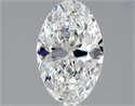 Natural Diamond 1.50 Carats, Oval with  Cut, D Color, VVS2 Clarity and Certified by GIA