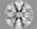 0.90 Carats, Round Diamond with Excellent Cut, H Color, SI2 Clarity and Certified by GIA