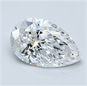 Natural Diamond 4.01 Carats, Pear with  Cut, J Color, VS2 Clarity and Certified by GIA