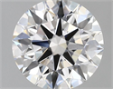 Lab Grown Diamond 2.80 Carats, Round with Ideal Cut, D Color, VVS2 Clarity and Certified by IGI