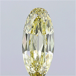 Picture of Lab Grown Diamond 4.03 Carats, Oval with  Cut, Fancy Yellow Color, VS2 Clarity and Certified by IGI
