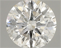Natural Diamond 1.01 Carats, Round with Excellent Cut, G Color, I1 Clarity and Certified by IGI