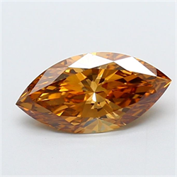 Picture of Lab Grown Diamond 1.37 Carats, Marquise with  Cut, Fancy Brown Color, VS1 Clarity and Certified by IGI