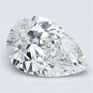 Foto Diamante Natural 3.06 quilates, De pera , Color E, claridad VS2 y certificado GIA de
