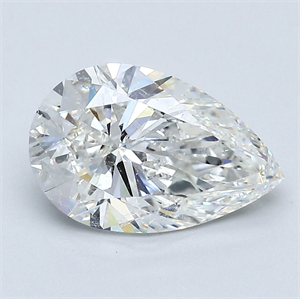 Foto Diamante Natural 2.50 quilates, De pera , Color G, claridad SI2 y certificado GIA de
