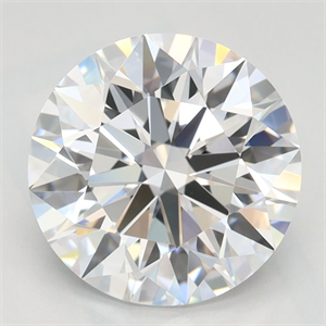 Picture of Lab Grown Diamond 2.59 Carats, Round with Ideal Cut, D Color, IF Clarity and Certified by IGI