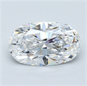 Natural Diamond 2.01 Carats, Oval with  Cut, D Color, VS2 Clarity and Certified by GIA
