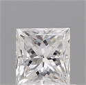 Natural Diamond 0.51 Carats, Princess with  Cut, F Color, SI2 Clarity and Certified by GIA