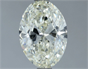 Natural Diamond 1.50 Carats, Oval with  Cut, K Color, VVS2 Clarity and Certified by IGI