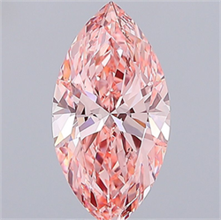 Picture of Lab Grown Diamond 3.03 Carats, Marquise with  Cut, Fancy Vivid Pink Color, VS2 Clarity and Certified by IGI