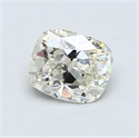 Natural Diamond 0.90 Carats, Cushion with  Cut, J Color, SI2 Clarity and Certified by GIA