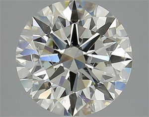 Picture of Natural Diamond 3.01 Carats, Round with Excellent Cut, K Color, SI1 Clarity and Certified by IGI