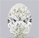Natural Diamond 0.57 Carats, Oval with  Cut, L Color, VVS2 Clarity and Certified by GIA