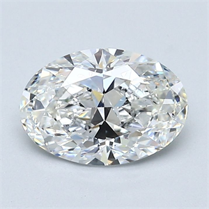 Picture of Natural Diamond 1.23 Carats, Oval with  Cut, F Color, VS2 Clarity and Certified by GIA
