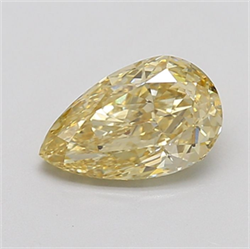 Picture of Lab Grown Diamond 1.51 Carats, Pear with  Cut, Fancy Yellow Color, VS1 Clarity and Certified by IGI