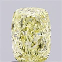 Picture of Lab Grown Diamond 1.26 Carats, CUSHION MODIFIED with  Cut, Fancy Intense Yellow Color, VS2 Clarity and Certified by IGI