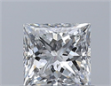 Diamante Natural 0.54 quilates, Princesa , Color E, claridad VVS2 y certificado GIA