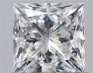 Picture of Natural Diamond 0.61 Carats, Princess with  Cut, E Color, SI1 Clarity and Certified by GIA