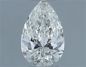 Picture of Natural Diamond 0.51 Carats, Pear with  Cut, H Color, IF Clarity and Certified by IGI