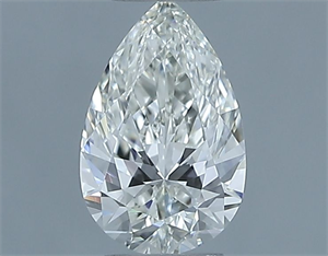 Picture of Natural Diamond 0.51 Carats, Pear with  Cut, H Color, IF Clarity and Certified by IGI