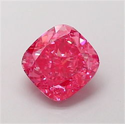Picture of Lab Grown Diamond 1.34 Carats, CUSHION MODIFIED with  Cut, Fancy Vivid Pink Color, VVS2 Clarity and Certified by IGI