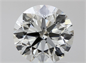 Natural Diamond 0.90 Carats, Round with Excellent Cut, K Color, SI1 Clarity and Certified by IGI
