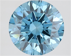Picture of Lab Grown Diamond 1.92 Carats, Round with Ideal Cut, Fancy Vivid Blue Color, VVS2 Clarity and Certified by IGI