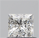 Natural Diamond 0.51 Carats, Princess with  Cut, G Color, VVS1 Clarity and Certified by GIA