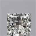 Natural Diamond 0.50 Carats, Princess with  Cut, F Color, FL Clarity and Certified by GIA