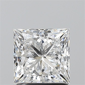 Picture of Natural Diamond 1.50 Carats, Princess with  Cut, F Color, SI1 Clarity and Certified by GIA