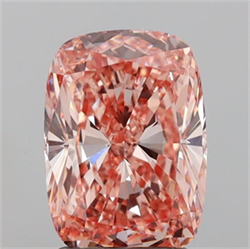 Picture of Lab Grown Diamond 2.01 Carats, CUSHION MODIFIED with  Cut, Fancy Vivid Pink Color, VS1 Clarity and Certified by IGI