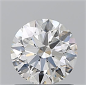 Natural Diamond 1.03 Carats, Round with Excellent Cut, I Color, SI2 Clarity and Certified by GIA