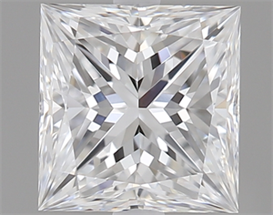 Picture of 0.50 Carats, Princess Diamond with  Cut, D Color, VVS1 Clarity and Certified by GIA