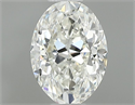Natural Diamond 0.50 Carats, Oval with  Cut, I Color, VVS2 Clarity and Certified by GIA