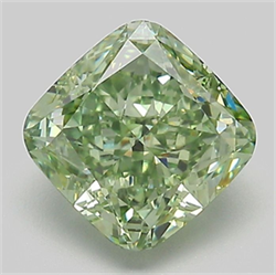 Picture of Lab Grown Diamond 2.07 Carats, CUSHION MODIFIED with  Cut, Fancy Vivid Green Color, VVS2 Clarity and Certified by IGI