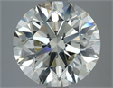 Natural Diamond 4.51 Carats, Round with Excellent Cut, K Color, VS2 Clarity and Certified by IGI