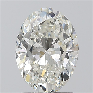 Picture of Natural Diamond 1.50 Carats, Oval with  Cut, I Color, SI2 Clarity and Certified by GIA