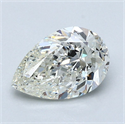 Natural Diamond 1.50 Carats, Pear with  Cut, J Color, SI2 Clarity and Certified by GIA