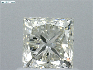 Picture of Natural Diamond 1.02 Carats, Princess with  Cut, J Color, IF Clarity and Certified by GIA