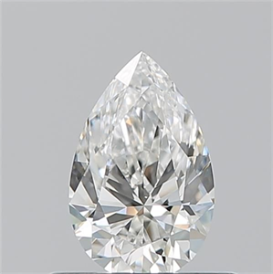Picture of Natural Diamond 0.50 Carats, Pear with  Cut, F Color, VS2 Clarity and Certified by GIA