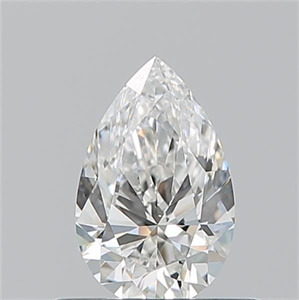 Picture of Natural Diamond 0.50 Carats, Pear with  Cut, F Color, VS2 Clarity and Certified by GIA
