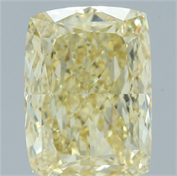Picture of Lab Grown Diamond 5.01 Carats, CUSHION MODIFIED with  Cut, Fancy Intense Yellow Color, VS1 Clarity and Certified by IGI