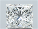 Natural Diamond 1.00 Carats, Princess with  Cut, H Color, VS2 Clarity and Certified by GIA