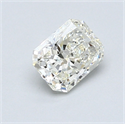 0.70 Carats, Radiant Diamond with  Cut, J Color, SI1 Clarity and Certified by GIA