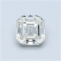 Natural Diamond 0.62 Carats, Asscher with  Cut, J Color, VS1 Clarity and Certified by GIA