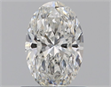 Natural Diamond 0.70 Carats, Oval with  Cut, F Color, VVS1 Clarity and Certified by GIA