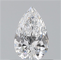 Natural Diamond 0.50 Carats, Pear with  Cut, D Color, VVS2 Clarity and Certified by GIA