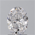 Natural Diamond 1.54 Carats, Oval with  Cut, D Color, SI2 Clarity and Certified by GIA