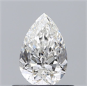 Natural Diamond 0.50 Carats, Pear with  Cut, F Color, SI2 Clarity and Certified by GIA
