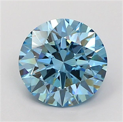 Picture of Lab Grown Diamond 2.56 Carats, Round with Excellent Cut, Fancy Vivid Blue Color, VVS2 Clarity and Certified by IGI